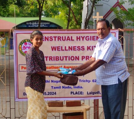 menstrual hygiene Awareness wellness kit distribution Nutrition Support program PEAS TRUST