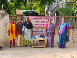 menstrual hygiene Awareness wellness kit distribution Nutrition Support program PEAS TRUST
