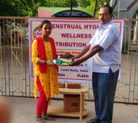 menstrual hygiene Awareness wellness kit distribution Nutrition Support program PEAS TRUST